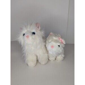 Set 2 Ganz Webkinz Lil' Kinz Persian Cat HS110 & HM110 Persian White Stuffed Toy